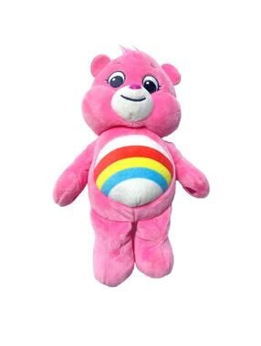 Care Bears Unlock the Magic CHEER BEAR Stuffed Animal Plush Toy Pink Rainbow